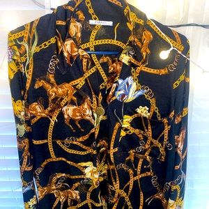 Animal print Women ZARA long sleeve dress size L